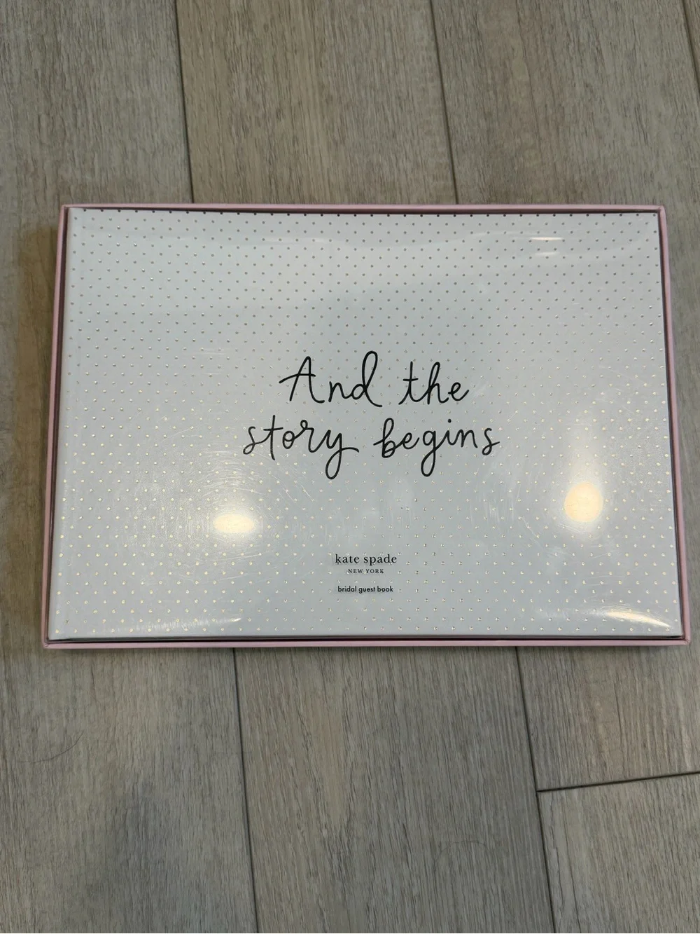 Kate Spade “And the Story Begins” Bridal Guest Book Set